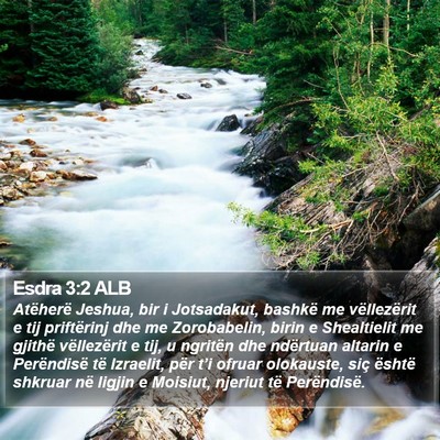 Esdra 3:2 ALB Bible Verse Image