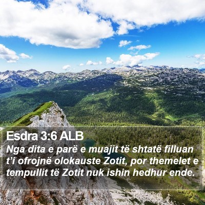 Esdra 3:6 ALB Bible Verse Image