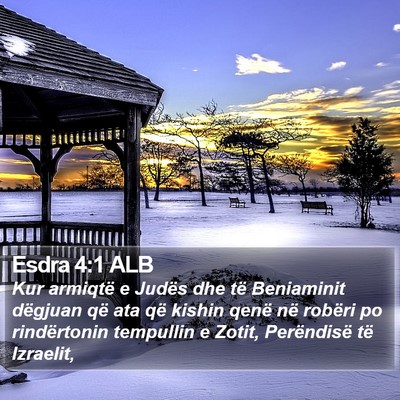 Esdra 4:1 ALB Bible Verse Image