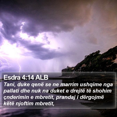 Esdra 4:14 ALB Bible Verse Image