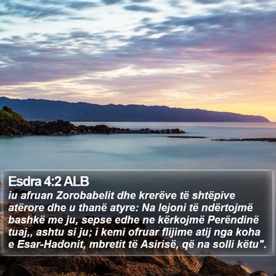 Esdra 4:2 ALB Bible Verse Image
