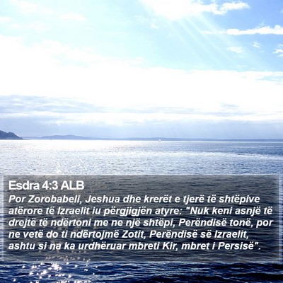 Esdra 4:3 ALB Bible Verse Image