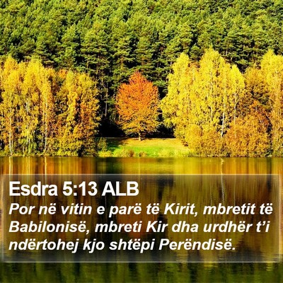 Esdra 5:13 ALB Bible Verse Image
