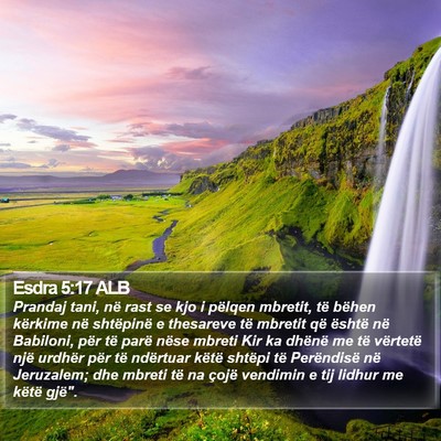 Esdra 5:17 ALB Bible Verse Image