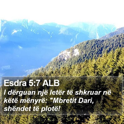 Esdra 5:7 ALB Bible Verse Image