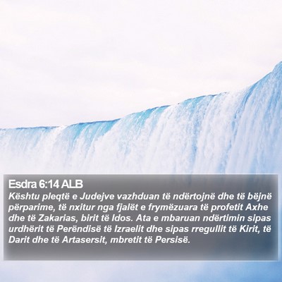 Esdra 6:14 ALB Bible Verse Image