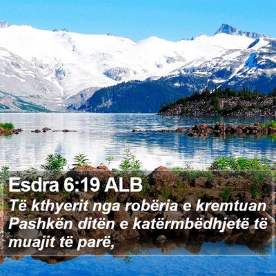 Esdra 6:19 ALB Bible Verse Image