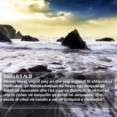 Esdra 6:5 ALB Bible Verse Image