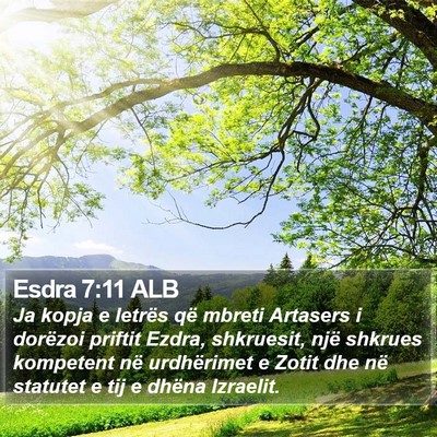 Esdra 7:11 ALB Bible Verse Image