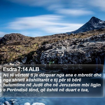 Esdra 7:14 ALB Bible Verse Image