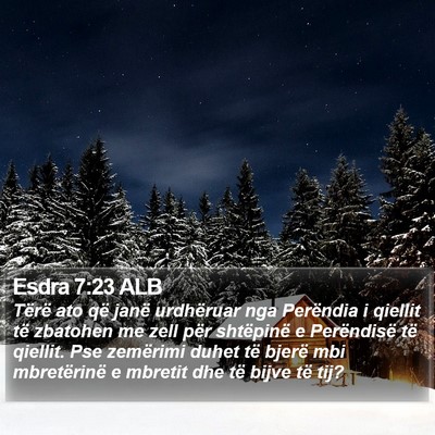 Esdra 7:23 ALB Bible Verse Image