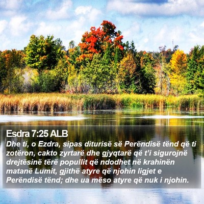 Esdra 7:25 ALB Bible Verse Image