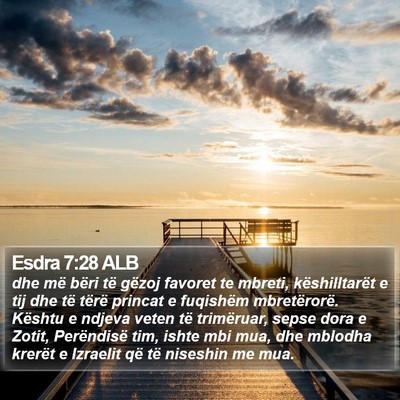 Esdra 7:28 ALB Bible Verse Image