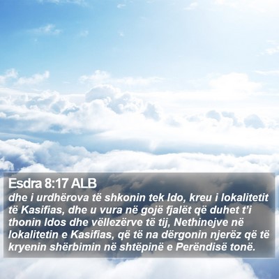 Esdra 8:17 ALB Bible Verse Image