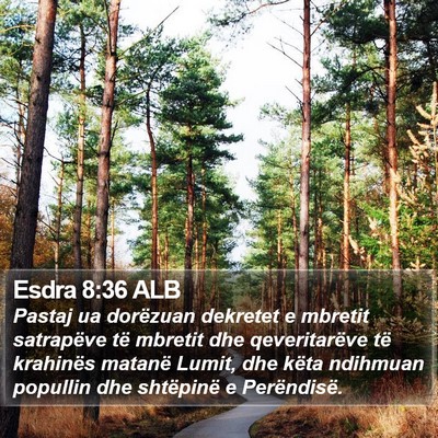 Esdra 8:36 ALB Bible Verse Image