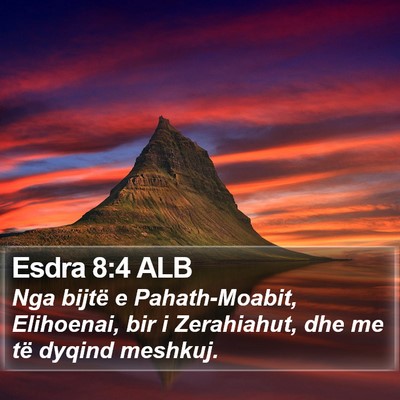 Esdra 8:4 ALB Bible Verse Image
