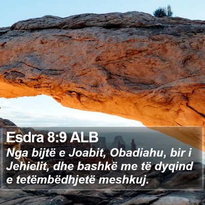 Esdra 8:9 ALB Bible Verse Image