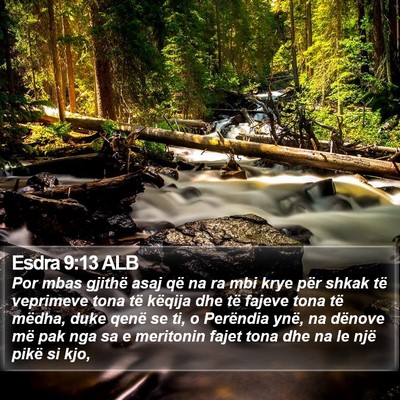 Esdra 9:13 ALB Bible Verse Image