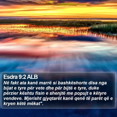 Esdra 9:2 ALB Bible Verse Image