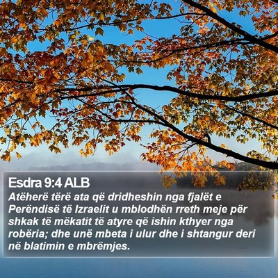 Esdra 9:4 ALB Bible Verse Image