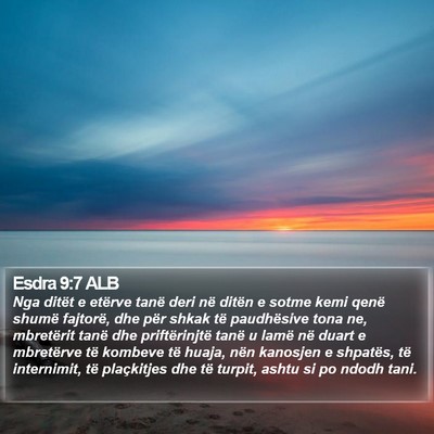 Esdra 9:7 ALB Bible Verse Image
