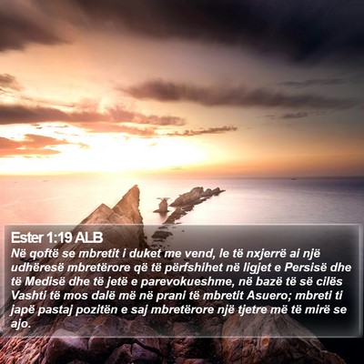 Ester 1:19 ALB Bible Verse Image