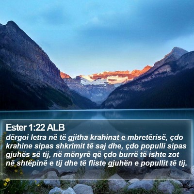 Ester 1:22 ALB Bible Verse Image