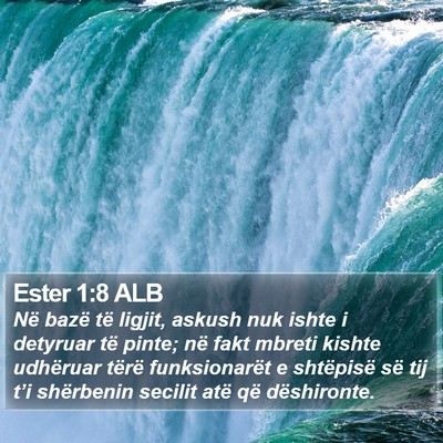 Ester 1:8 ALB Bible Verse Image