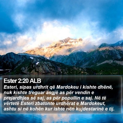 Ester 2:20 ALB Bible Verse Image