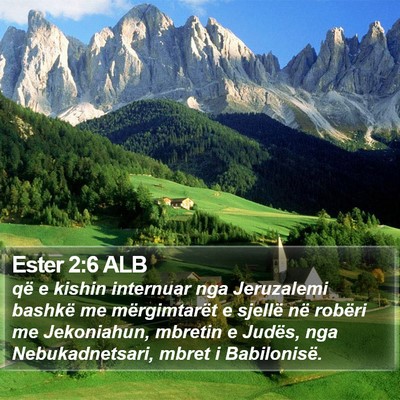 Ester 2:6 ALB Bible Verse Image