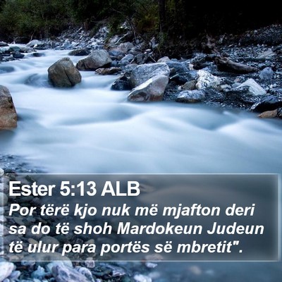 Ester 5:13 ALB Bible Verse Image