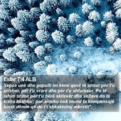 Ester 7:4 ALB Bible Verse Image