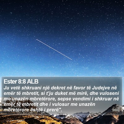 Ester 8:8 ALB Bible Verse Image