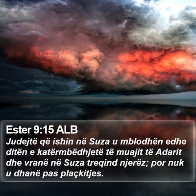 Ester 9:15 ALB Bible Verse Image