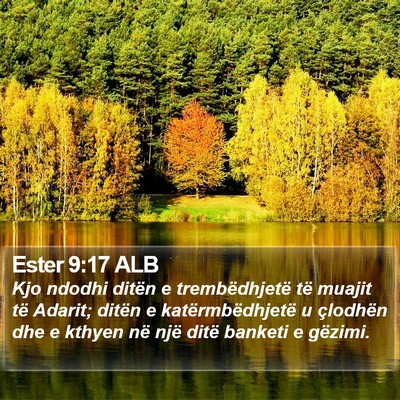 Ester 9:17 ALB Bible Verse Image