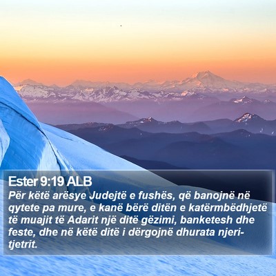 Ester 9:19 ALB Bible Verse Image