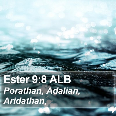 Ester 9:8 ALB Bible Verse Image