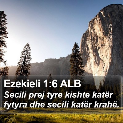 Ezekieli 1:6 ALB Bible Verse Image