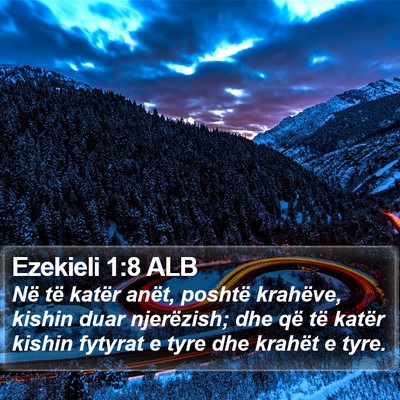 Ezekieli 1:8 ALB Bible Verse Image