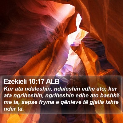 Ezekieli 10:17 ALB Bible Verse Image