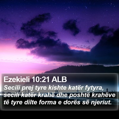 Ezekieli 10:21 ALB Bible Verse Image