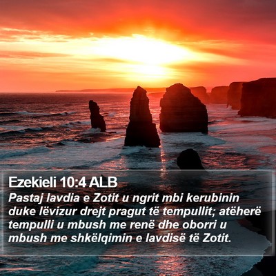 Ezekieli 10:4 ALB Bible Verse Image