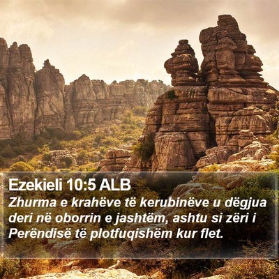 Ezekieli 10:5 ALB Bible Verse Image