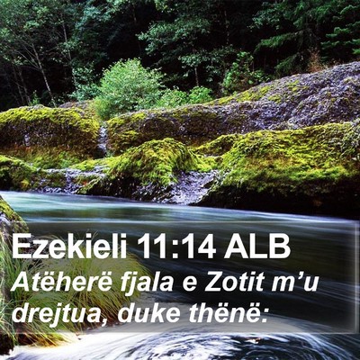 Ezekieli 11:14 ALB Bible Verse Image
