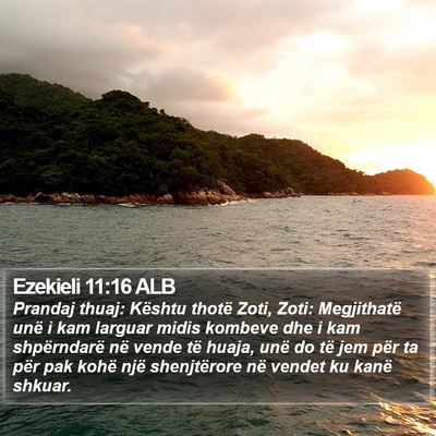 Ezekieli 11:16 ALB Bible Verse Image
