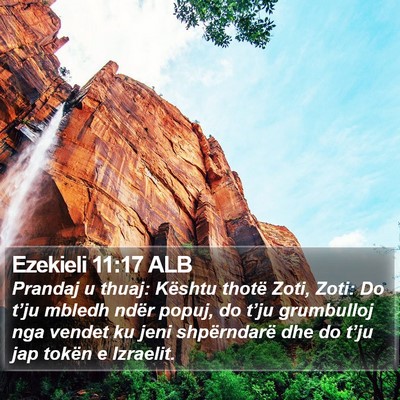 Ezekieli 11:17 ALB Bible Verse Image