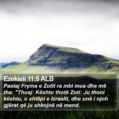 Ezekieli 11:5 ALB Bible Verse Image