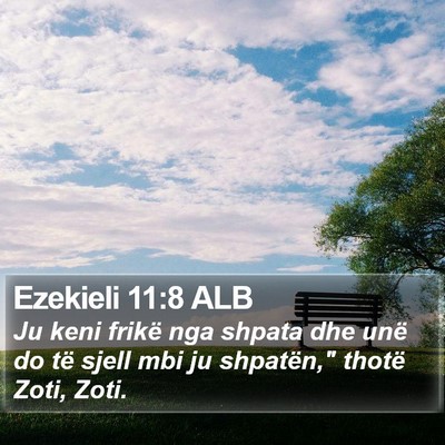 Ezekieli 11:8 ALB Bible Verse Image