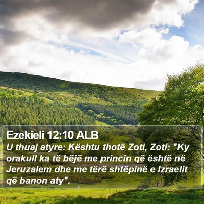 Ezekieli 12:10 ALB Bible Verse Image