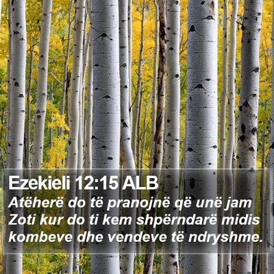 Ezekieli 12:15 ALB Bible Verse Image